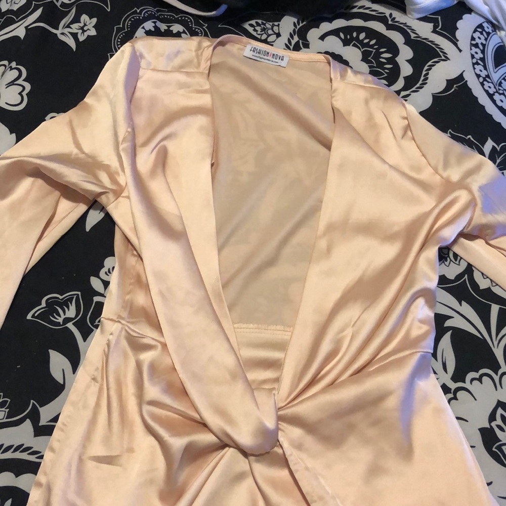 Satin dress from fashion nova